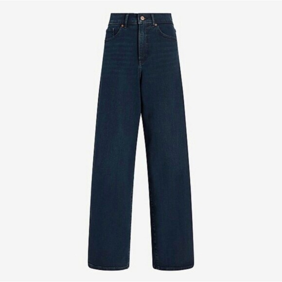Express Super High Waisted 90s Wide Leg Jeans - Picture 1 of 6